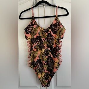 ABERCROMBIE WOMENS SWIMSUIT, FLORAL, size large